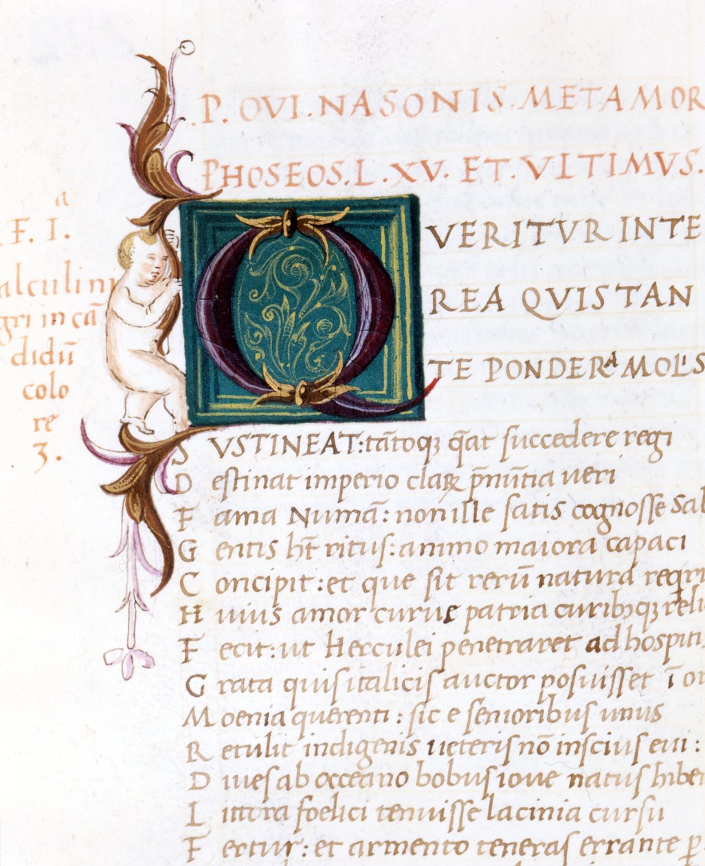 Metamorfoser av Ovide. 1400-talls manuskript. Comunale biblioteca de Rimini av Unknown artist
