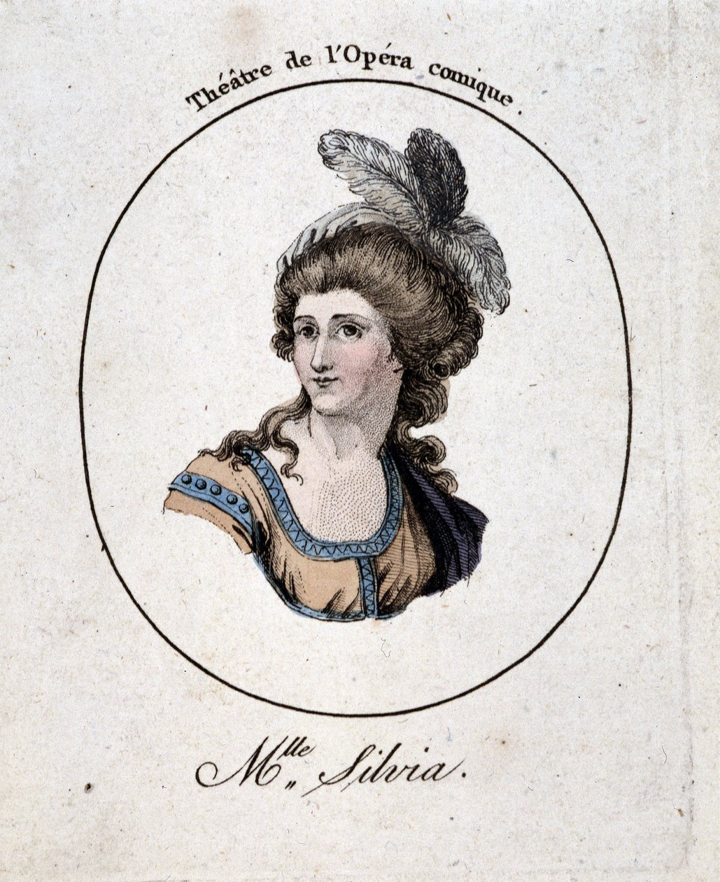 Frøken Silvia, skuespillerinne i Opera Comique, n.d. 18. s. av Unknown artist