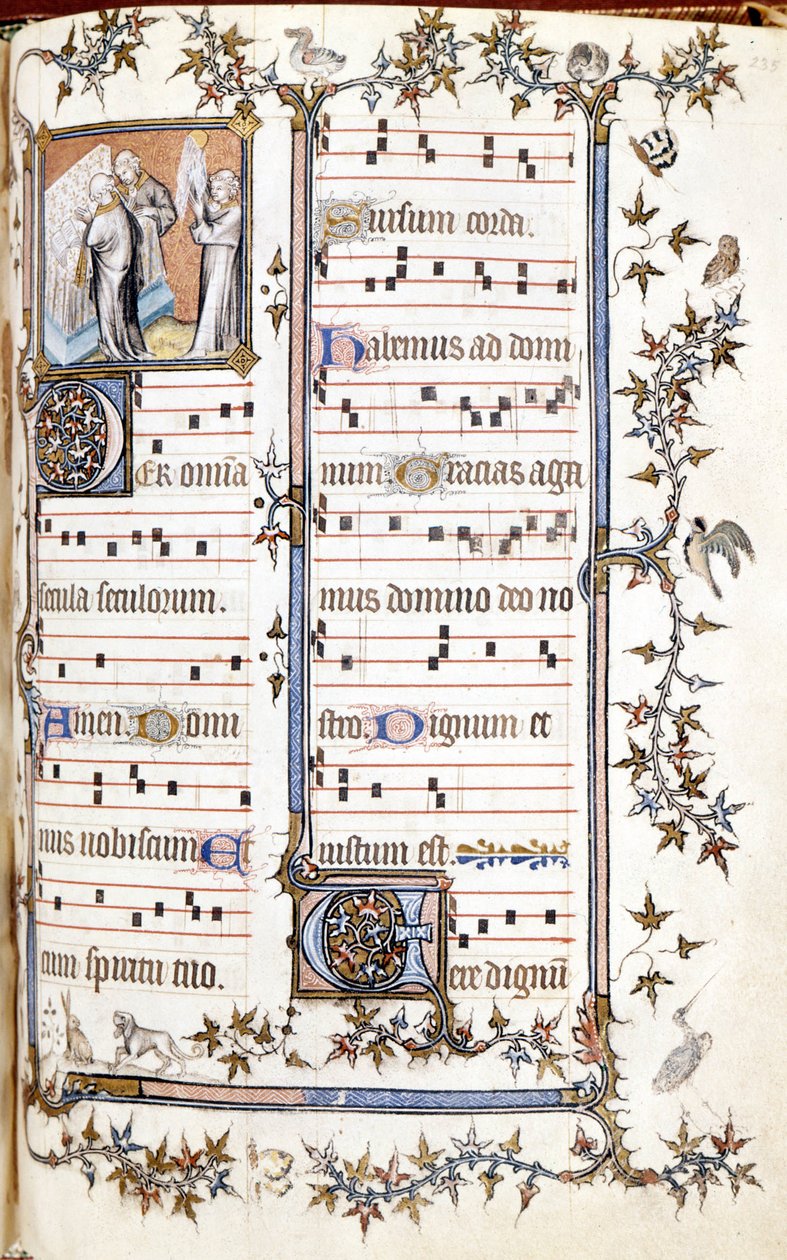 Missal of Saint Denis, ca 1350. Miniatyr som viser Clotaire (Clothaire) og Dagobert. av Unknown artist