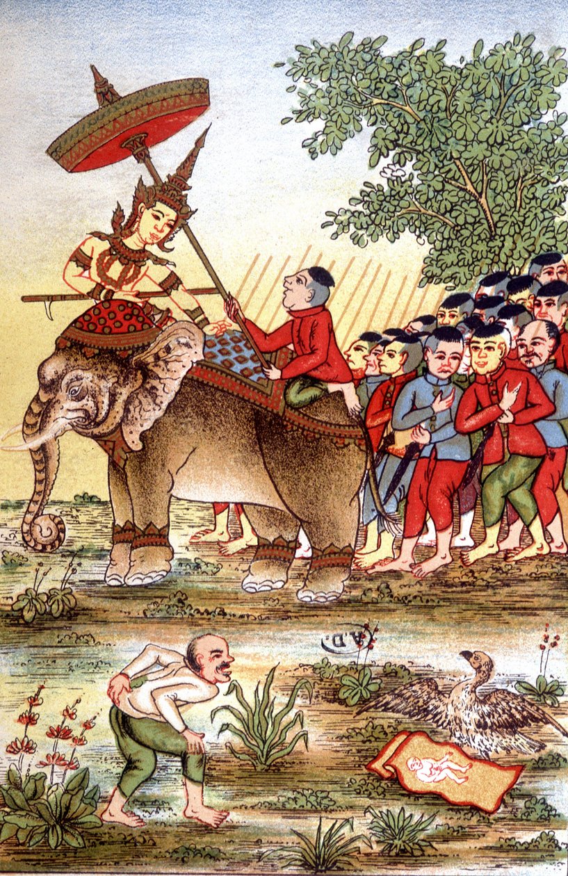 Oppdrag til Indokina av Augustus Pavie, fransk oppdagelsesreisende og diplomat (1847 - 1925), sent på 1800-tallet. Bibliotek for dekorativ kunst i byen Paris. Maciet samling. av Unknown artist