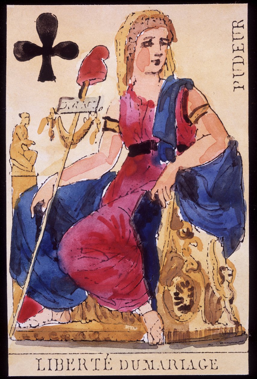 Beskjedenhet: "" Freedom of Marriage"" - Revolusjonerende spillekort av Unknown artist