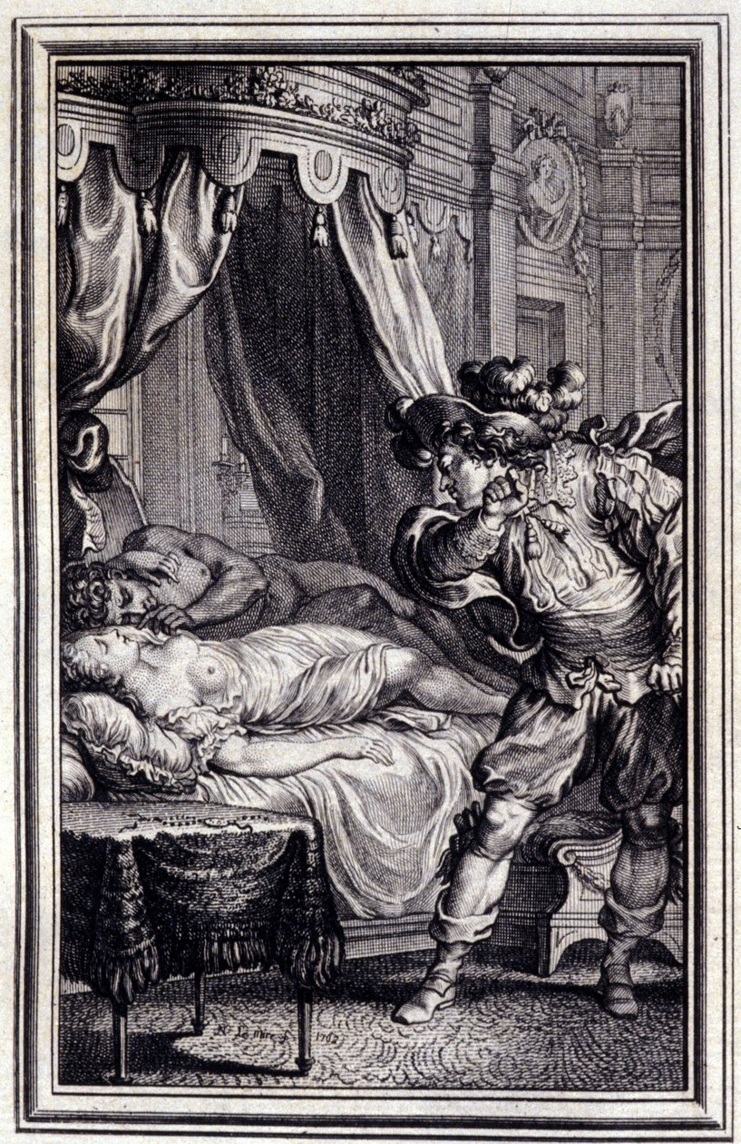Mona Lisa - i ""Fortellinger og noveller på vers"" av Jean La Fontaine. 1762. av Unknown artist