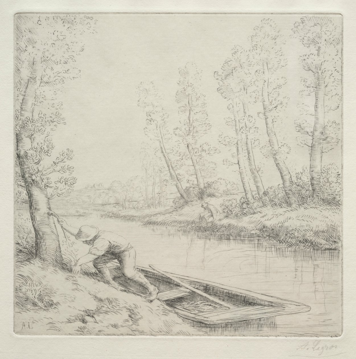 Morgen på elven av Unknown artist