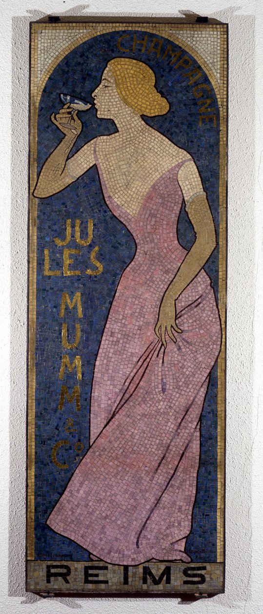 Mosaikk for Champagne Mumm, slutten av 1800-tallet av Unknown artist