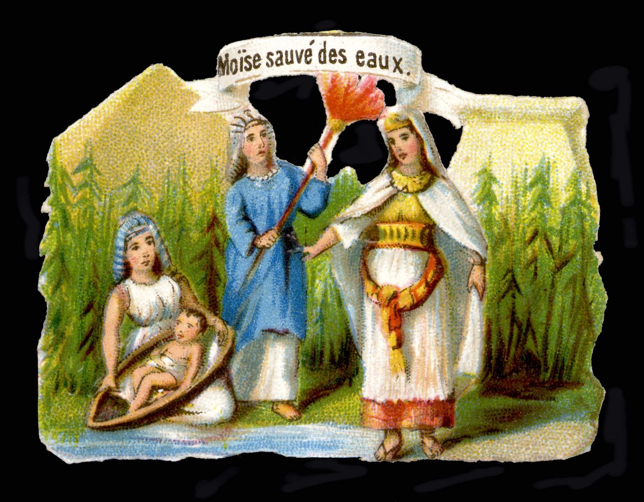 Moses reddet fra vannet av Unknown artist
