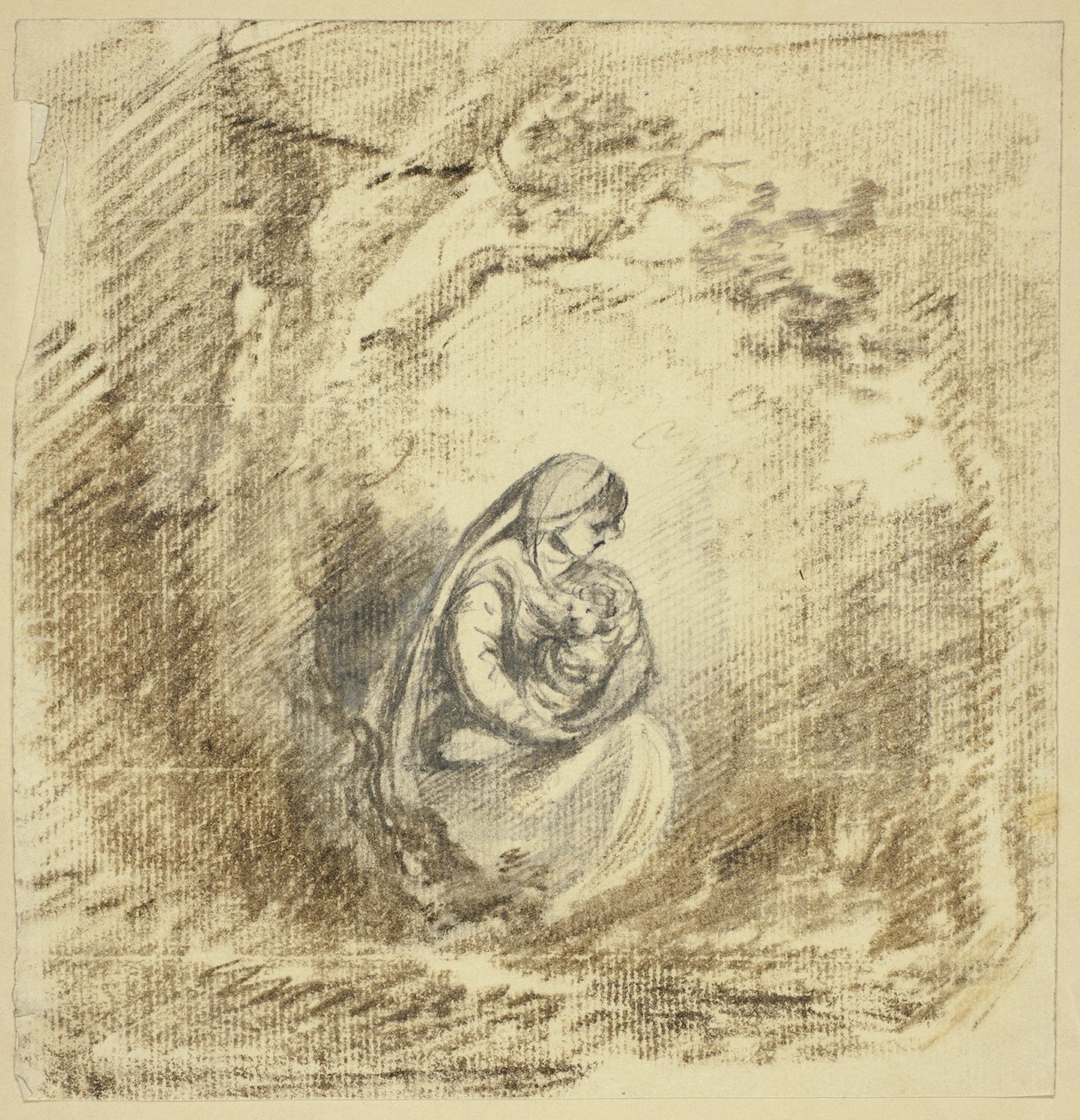 Mor og barn av Unknown artist