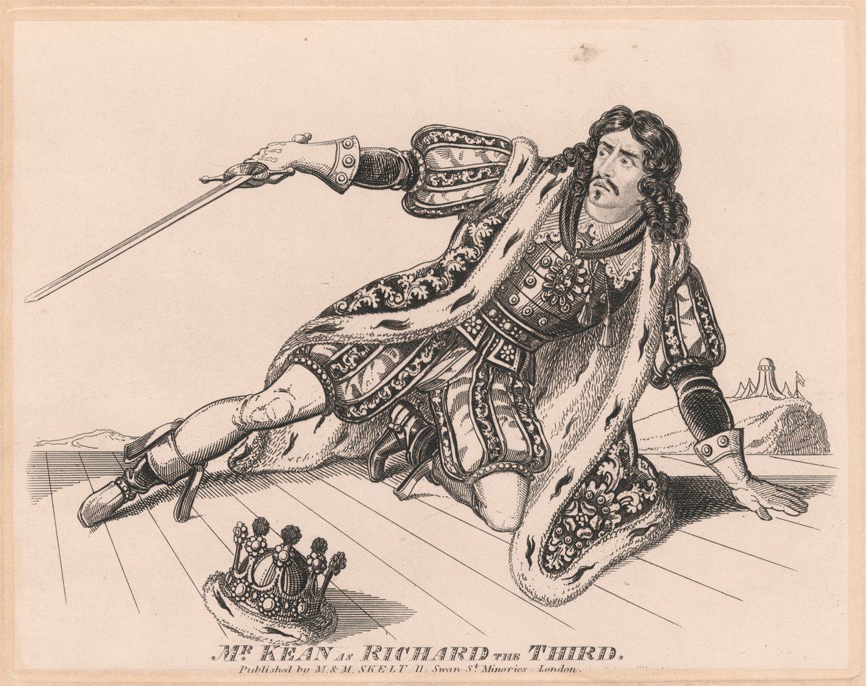 Mr. Kean som Richard III av Unknown artist