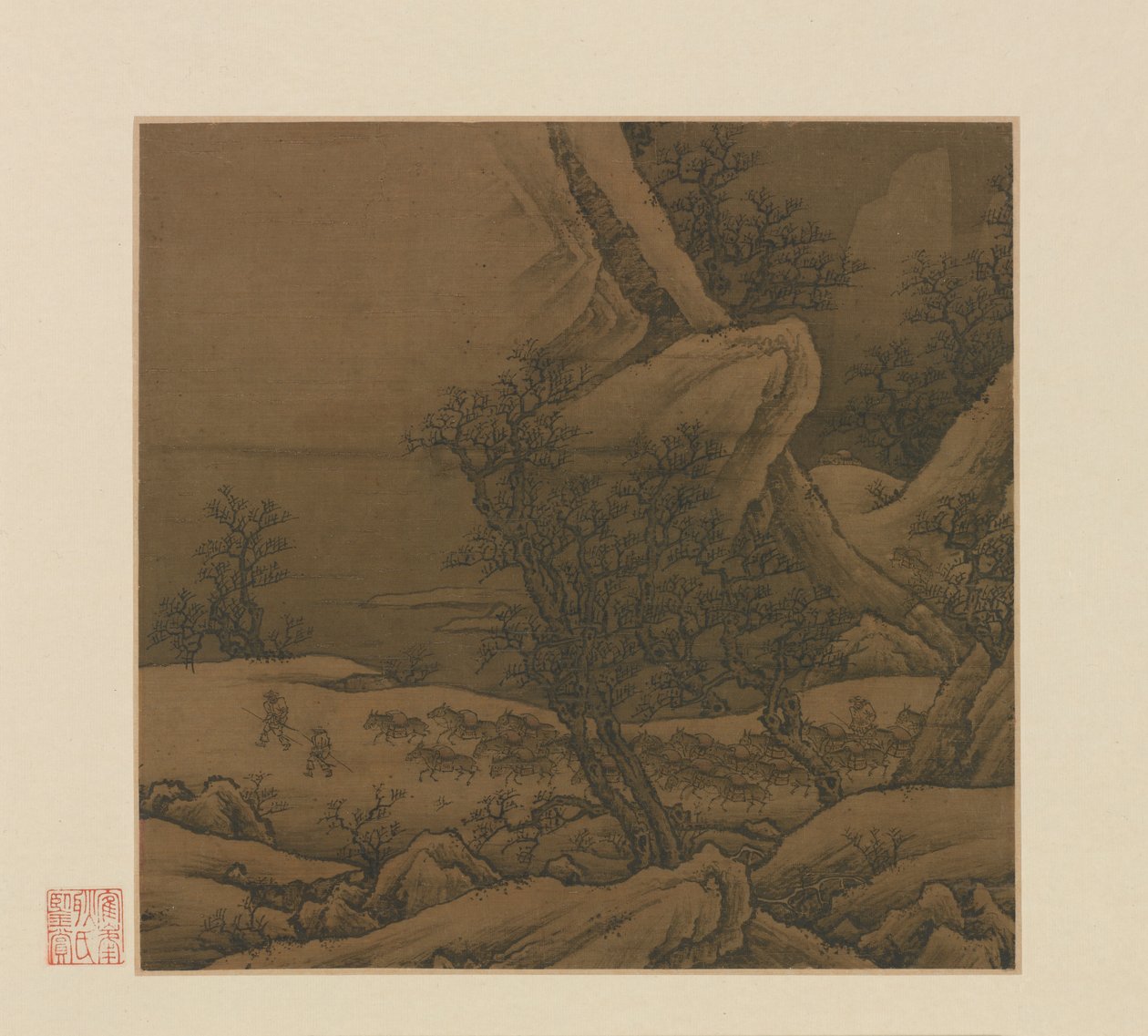 Muldyrtog i Snowy Mountains av Unknown artist