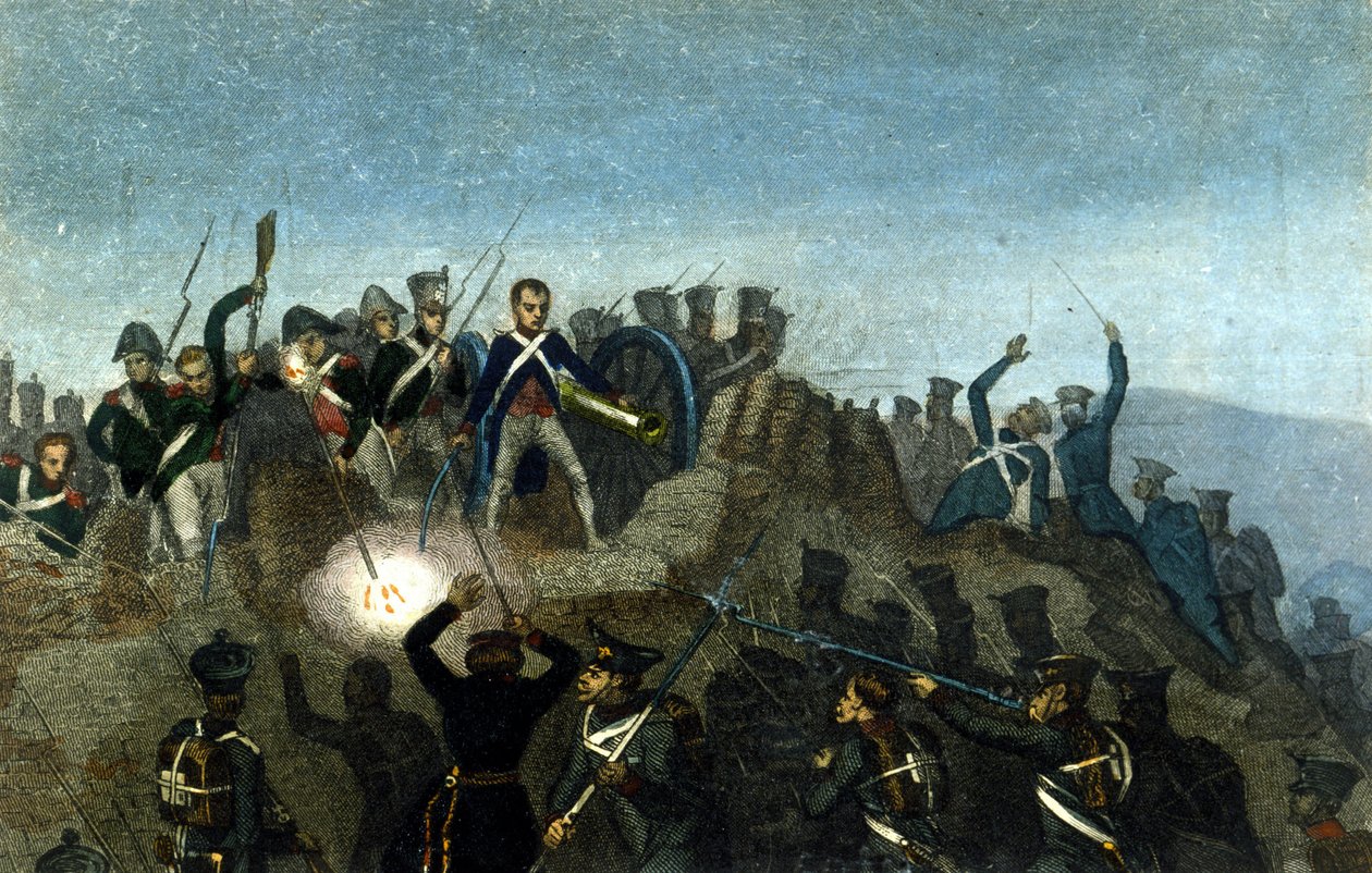 Napoleon I i slaget ved Montmartre 30. mars av Unknown artist