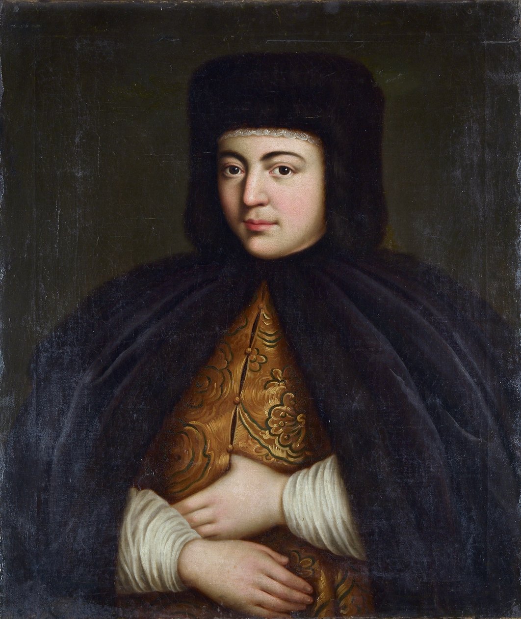 Natalia Kirillovna Narychkina - Portrett av tsarinaen Natalia Naryshkina (1651-1694), Anonym. Olje på lerret, andre halvdel av 1700-tallet, Statens museum for arkitektur, historie og kunst, Vladimir av Unknown artist