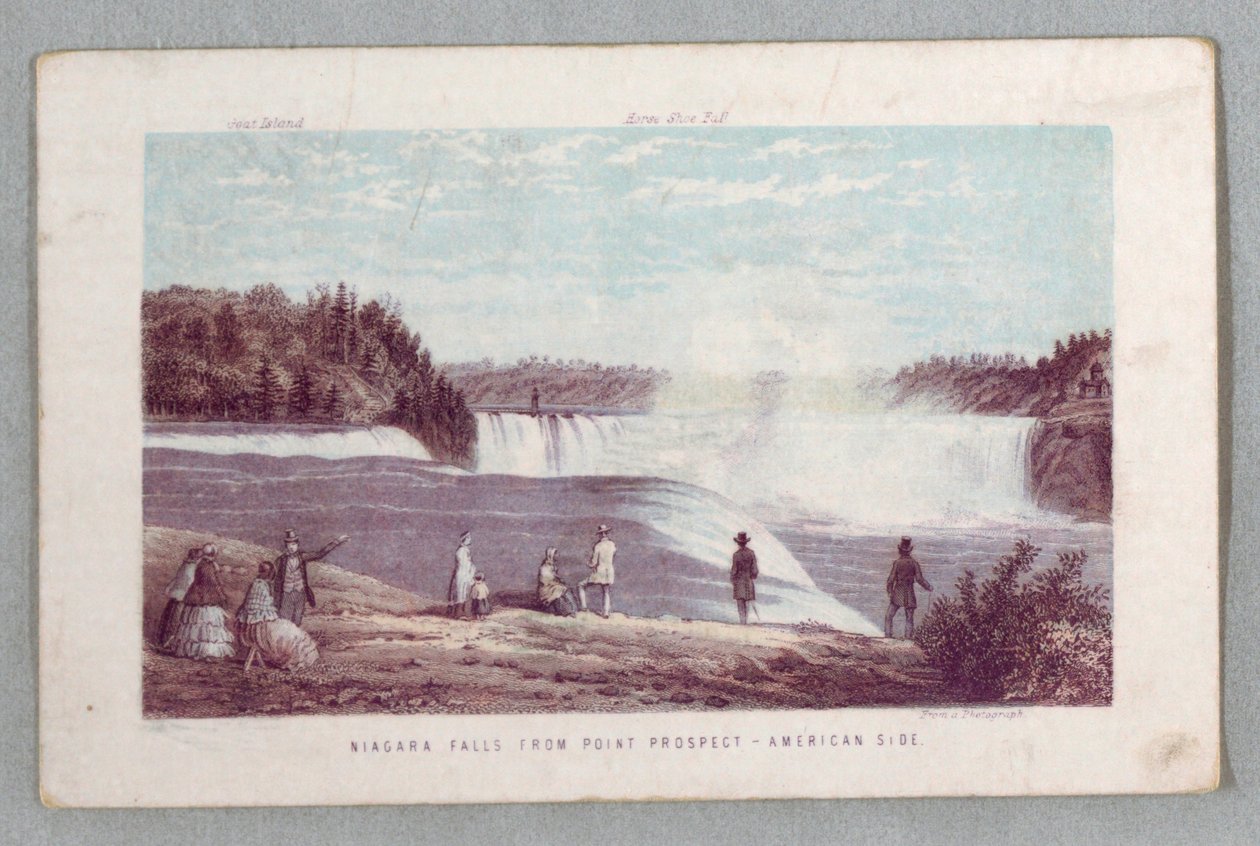 Niagara Falls From Point Prospect - American Side from The Falls of Niagara: Å være en komplett guide av Unknown artist