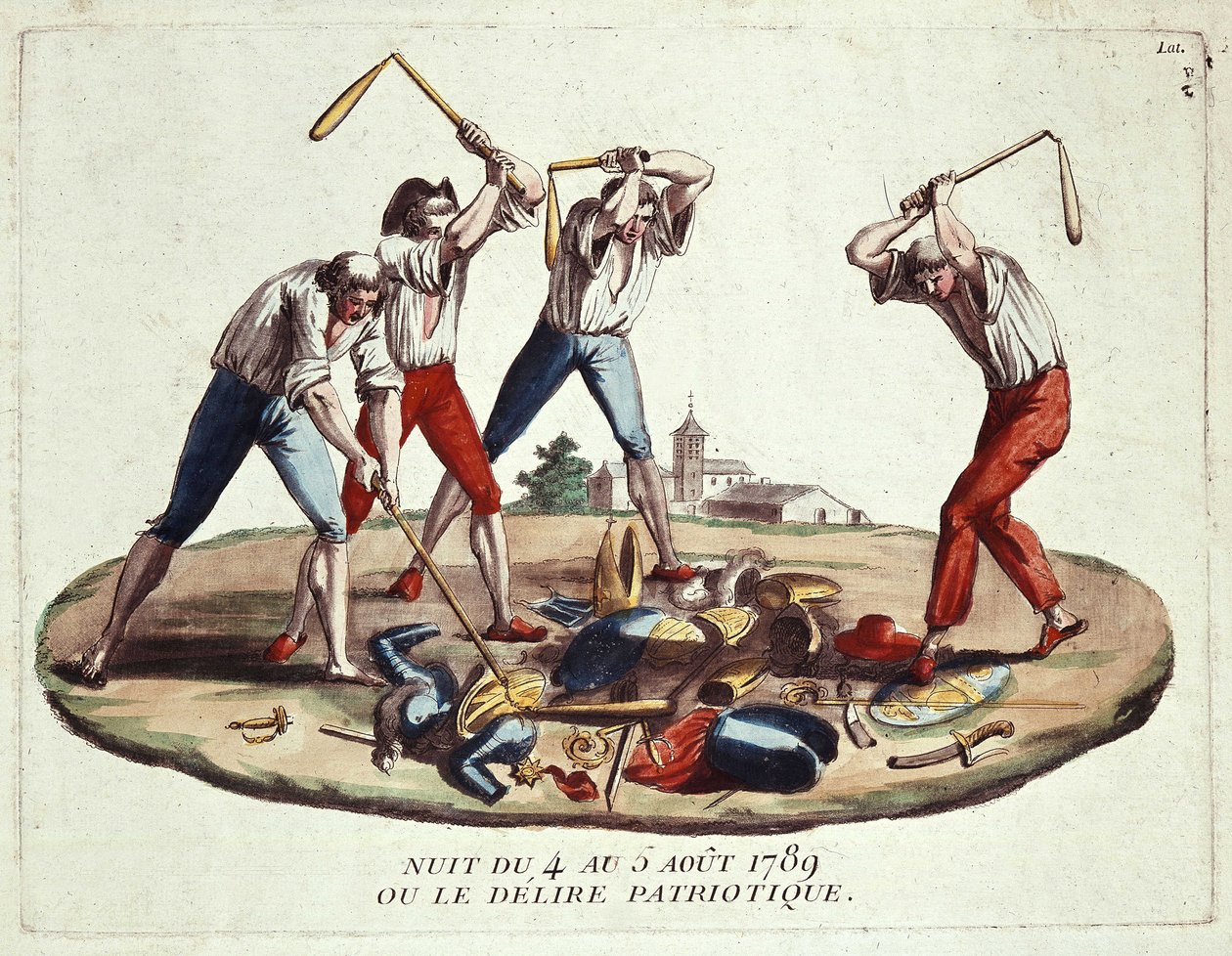 Natt 4.–5. august 1789, eller patriotisk delirium, sent på 1700-tallet av Unknown artist