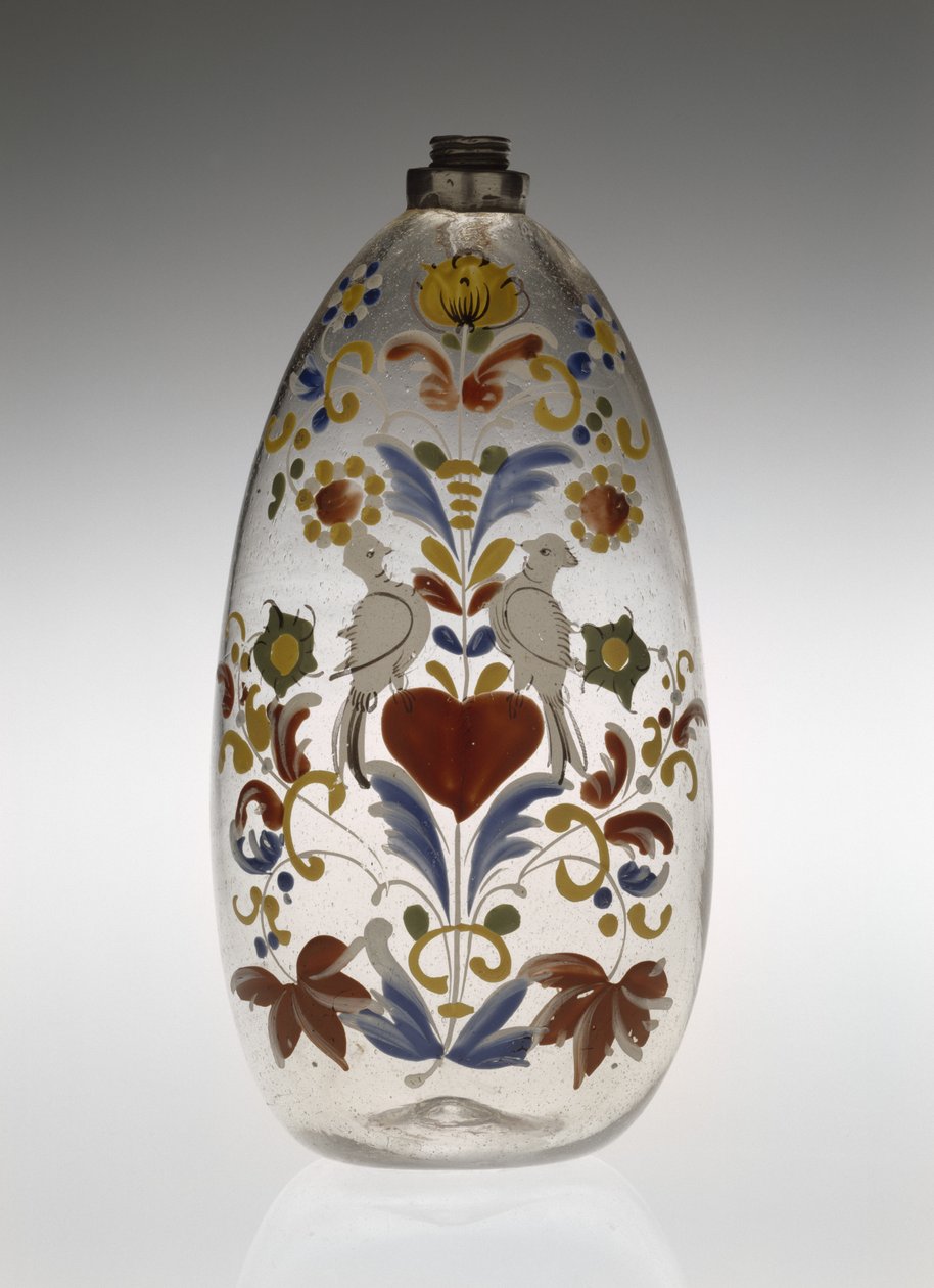 pleie- eller medikamentflaske, ca. 1750-1800 (glass) av Unknown artist