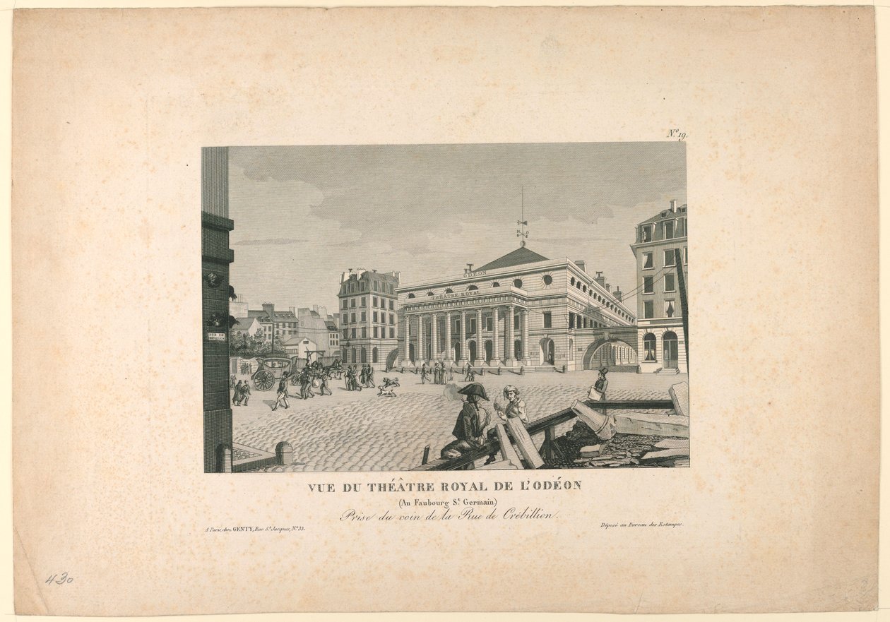Odeon Theatre, Paris av Unknown artist