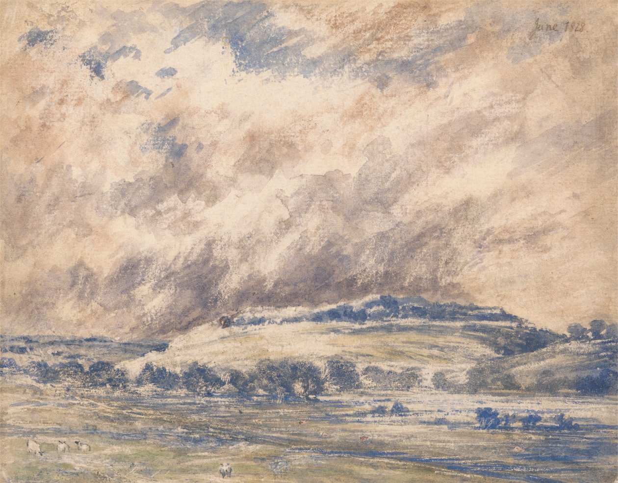 Gamle Sarum i en storm av Unknown artist