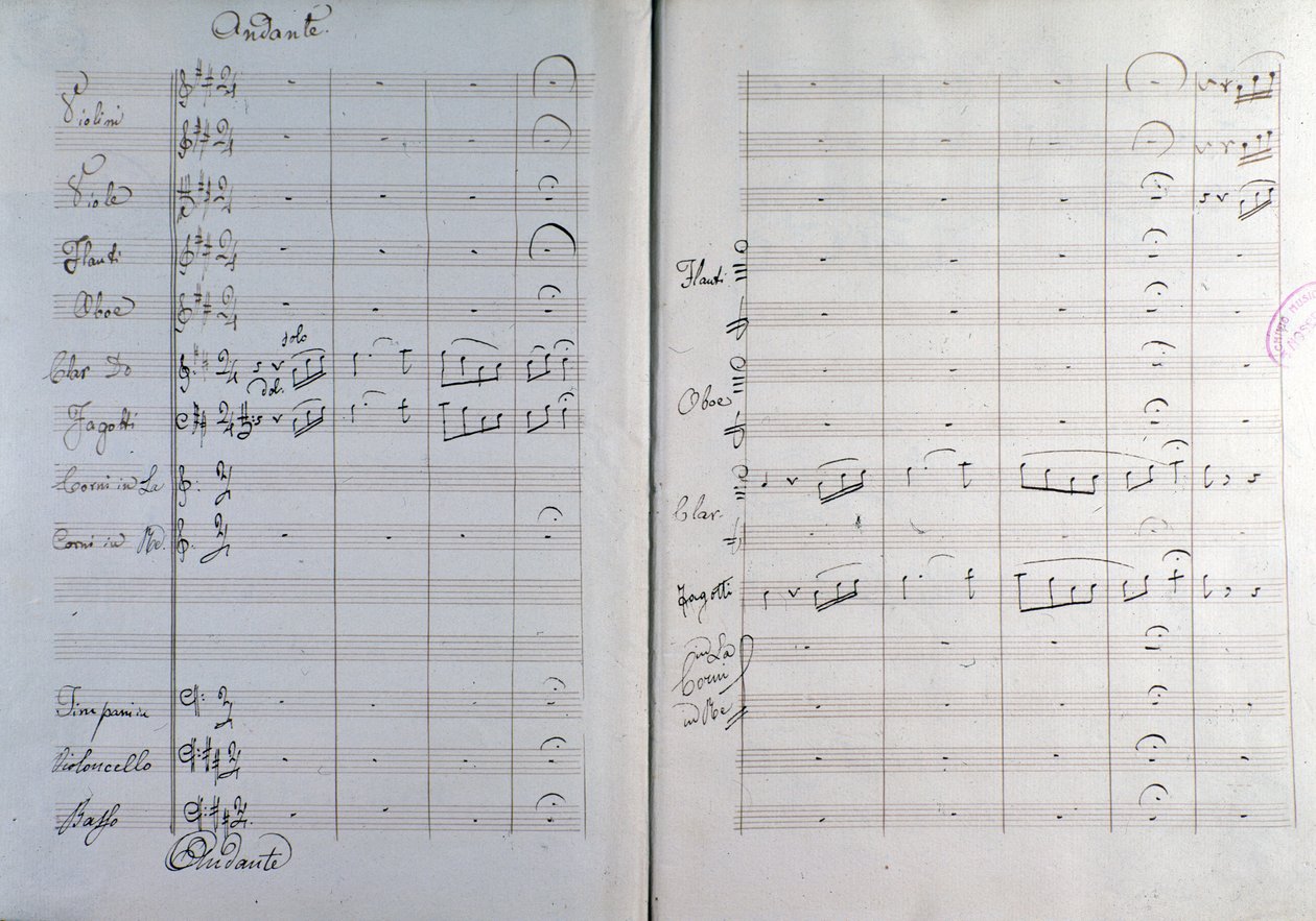 Åpningsside for operaen Le jeune Henri av Mehul (1797) av Unknown artist