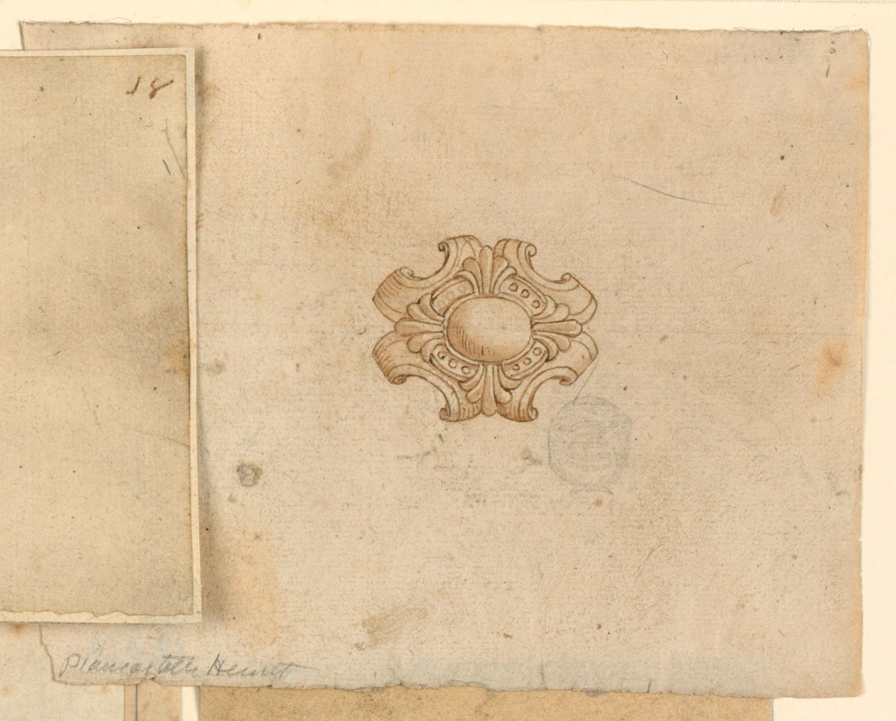 Oval diamantbrosje av Unknown artist