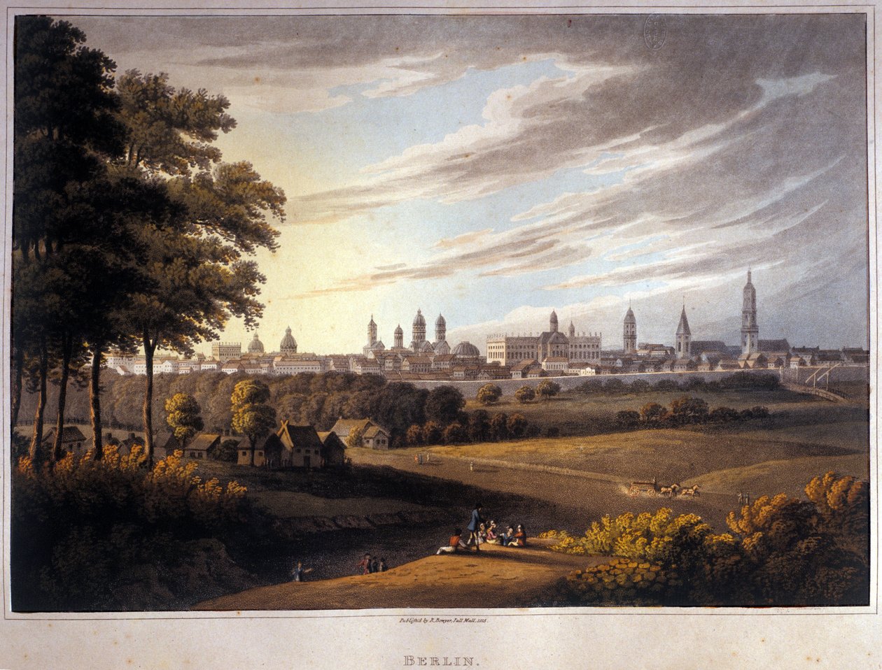 Oversikt over byen Berlin i Tyskland. 1814 av Unknown artist