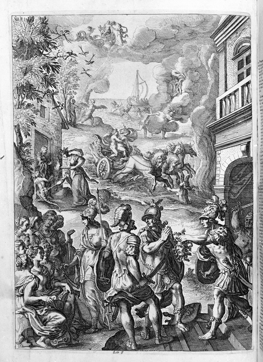 Ovid (Ovidius) - illustrasjon til bok 15 - (P. Ovids Metamorphoses of the Night av Unknown artist