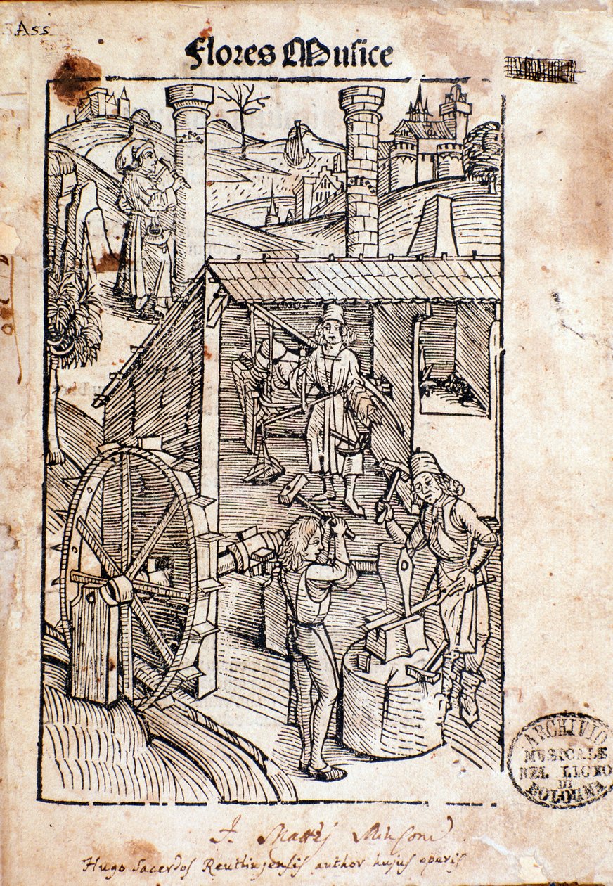 Side fra Flore Musices, Study on Gregorian Chant av Hugo von Reutlingen av Unknown artist