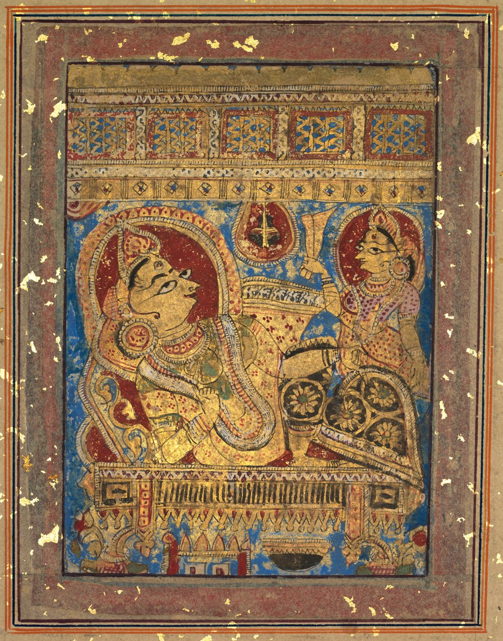 Side fra en Kalpa-sutra: The Birth of Mahavira av Unknown artist