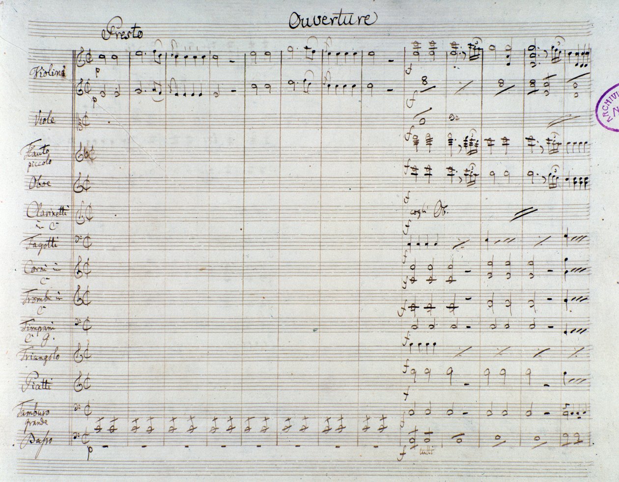 Side av notene til Die Entfuhrung aus dem Serail, opera av Mozart, Lichtenthal-versjon (1838) av Unknown artist