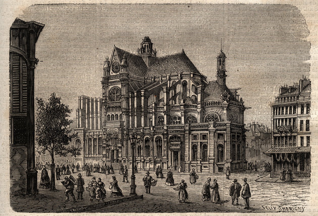 Paris, Ile-de-France, France - Saint-Eustache Church (19th century) - av Unknown artist