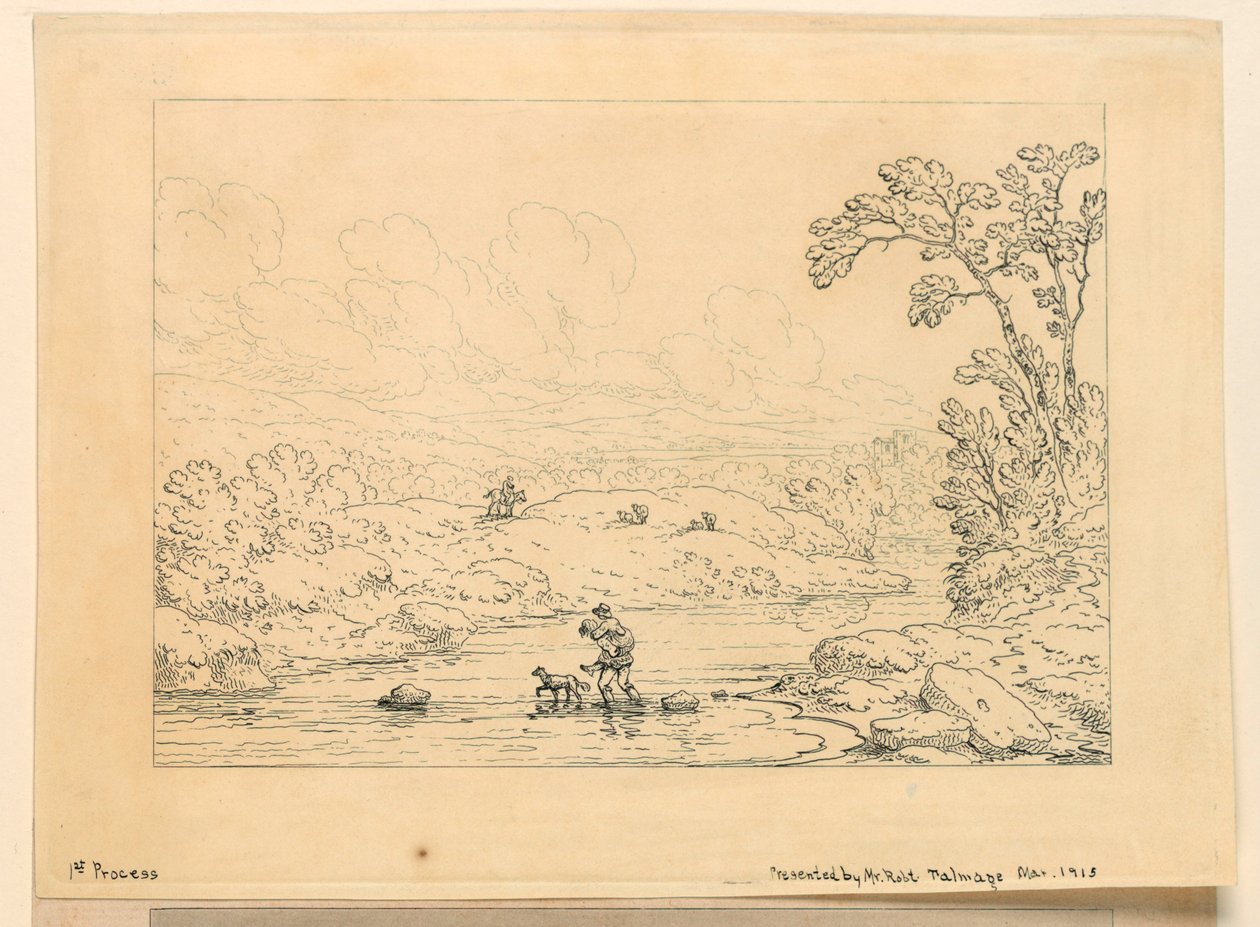 Pastoral scene, 1. prosess av Unknown artist
