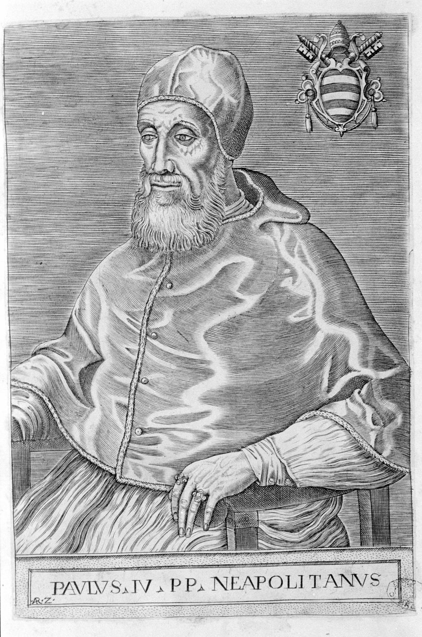 Paul IV (1476 - 1559). av Unknown artist