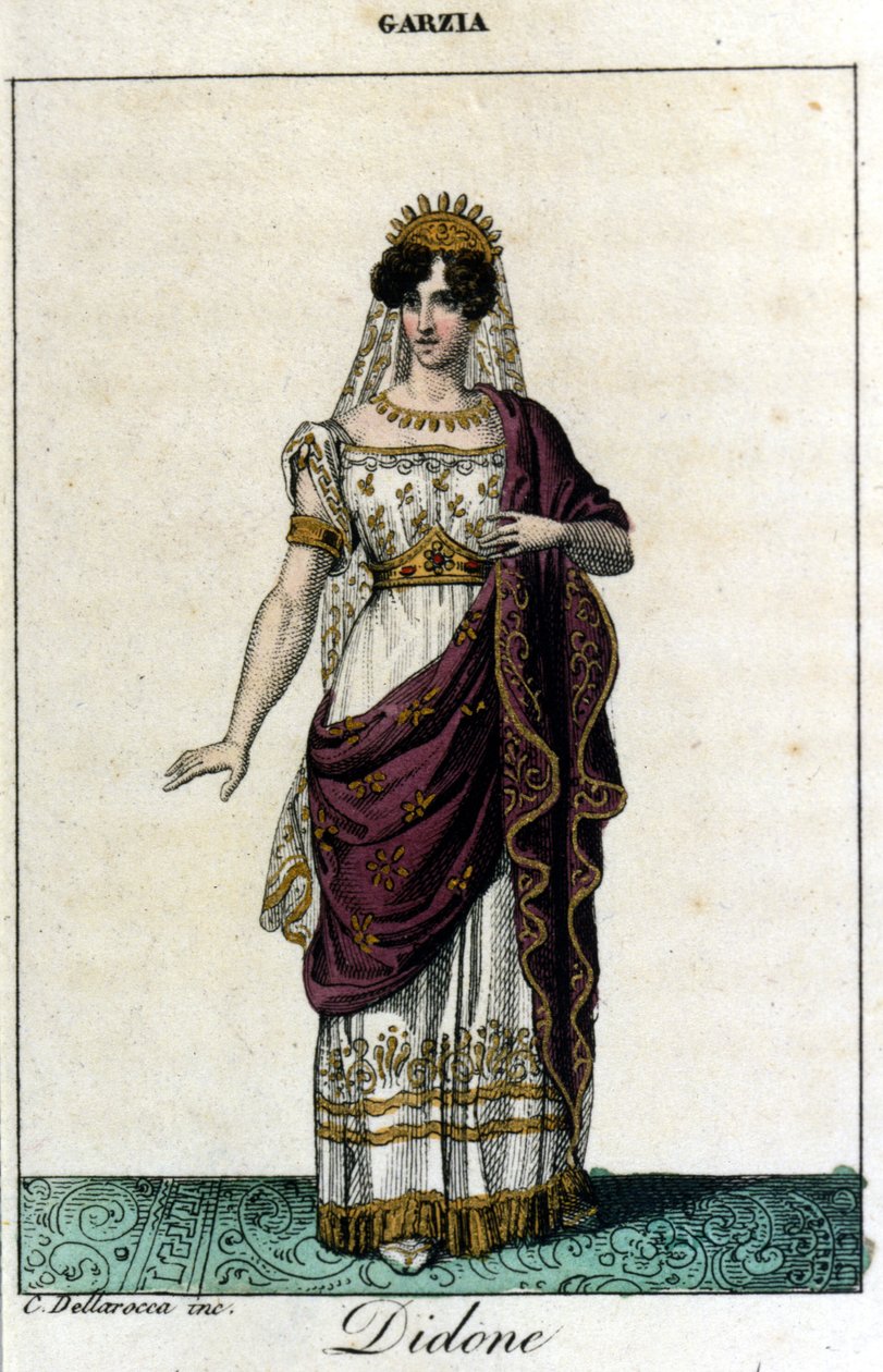 Pauline Viardot - Garcìa (1821-1910), fransk sanger i rollen som Didon. Opera "" Forlatt Dido "" av Saverio Mercadante av Unknown artist