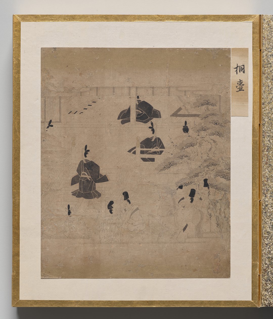 Paulownia Court fra Album of Illustrations for Tale of Genji av Unknown artist