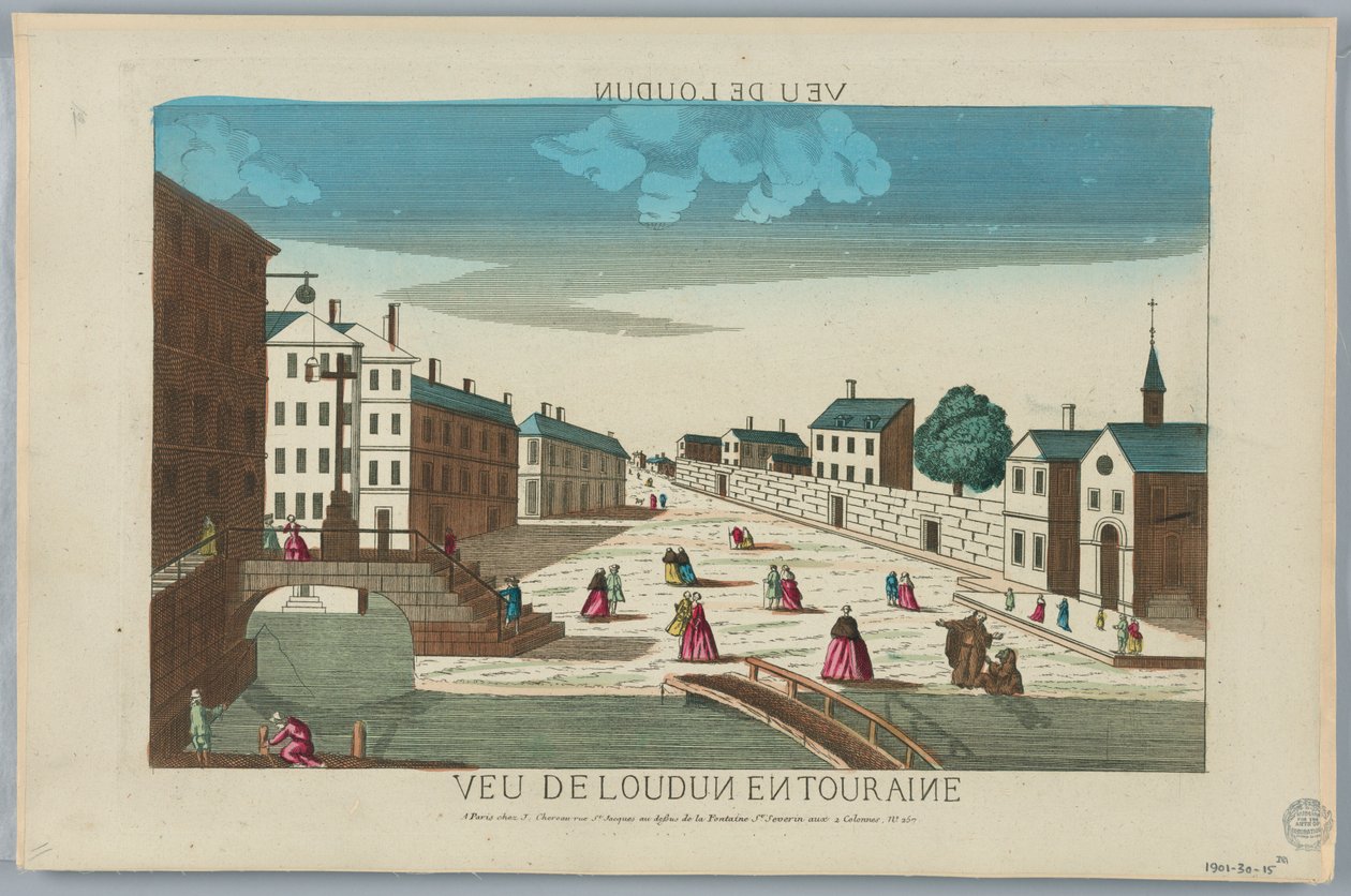 Peep-show, Veu de Londun i Touraine av Unknown artist