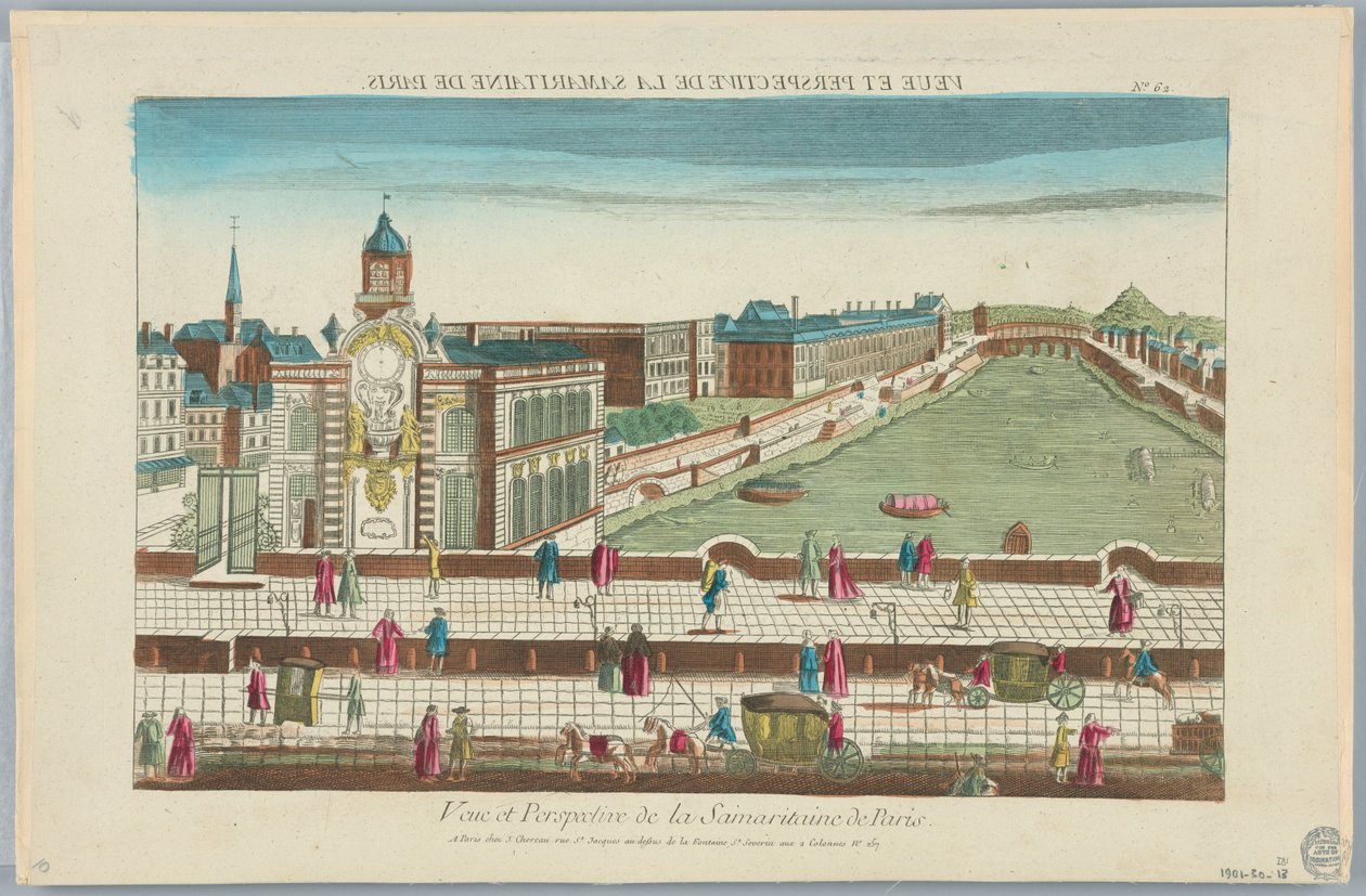 Peep-show, View and Perspective of the Samaritaine of Paris, nr. 62 av Unknown artist