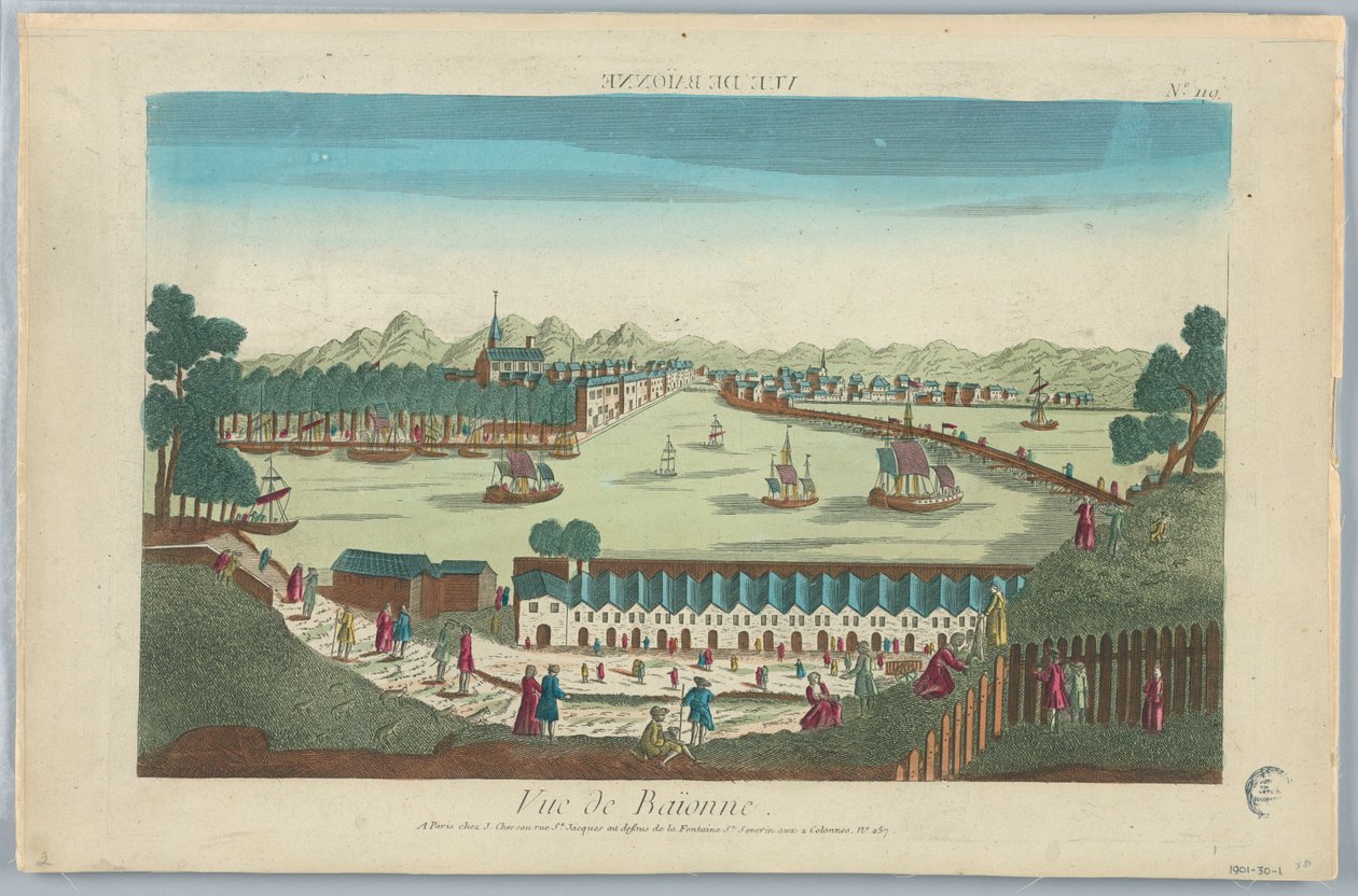 Peep-show, Vue de Baionne, nr. 119 av Unknown artist