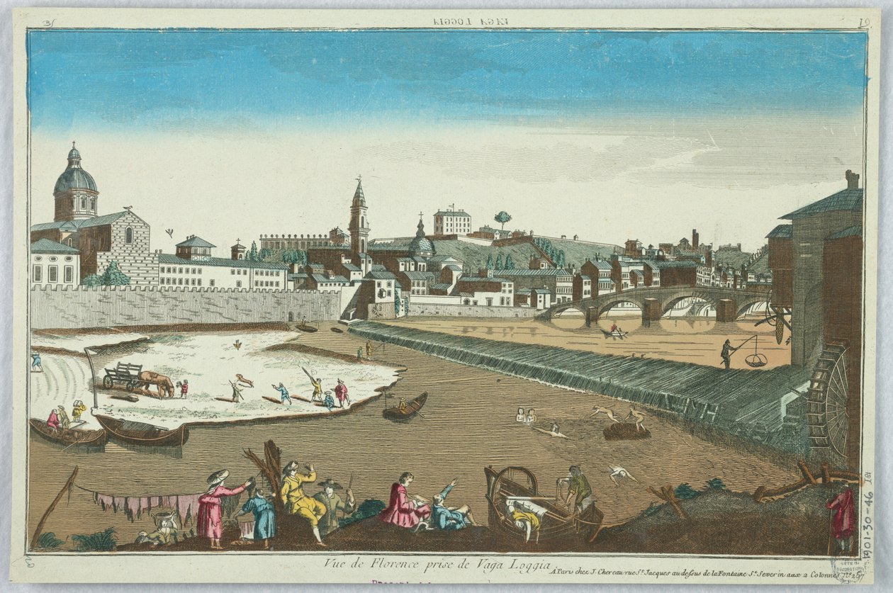 Peep-show, utsikt over Firenze tatt fra Vaga Loggia, 19 av Unknown artist