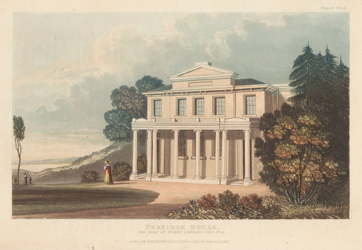Perridge House: The Seat of Henry Limbrey Toll, Esq. av Unknown artist