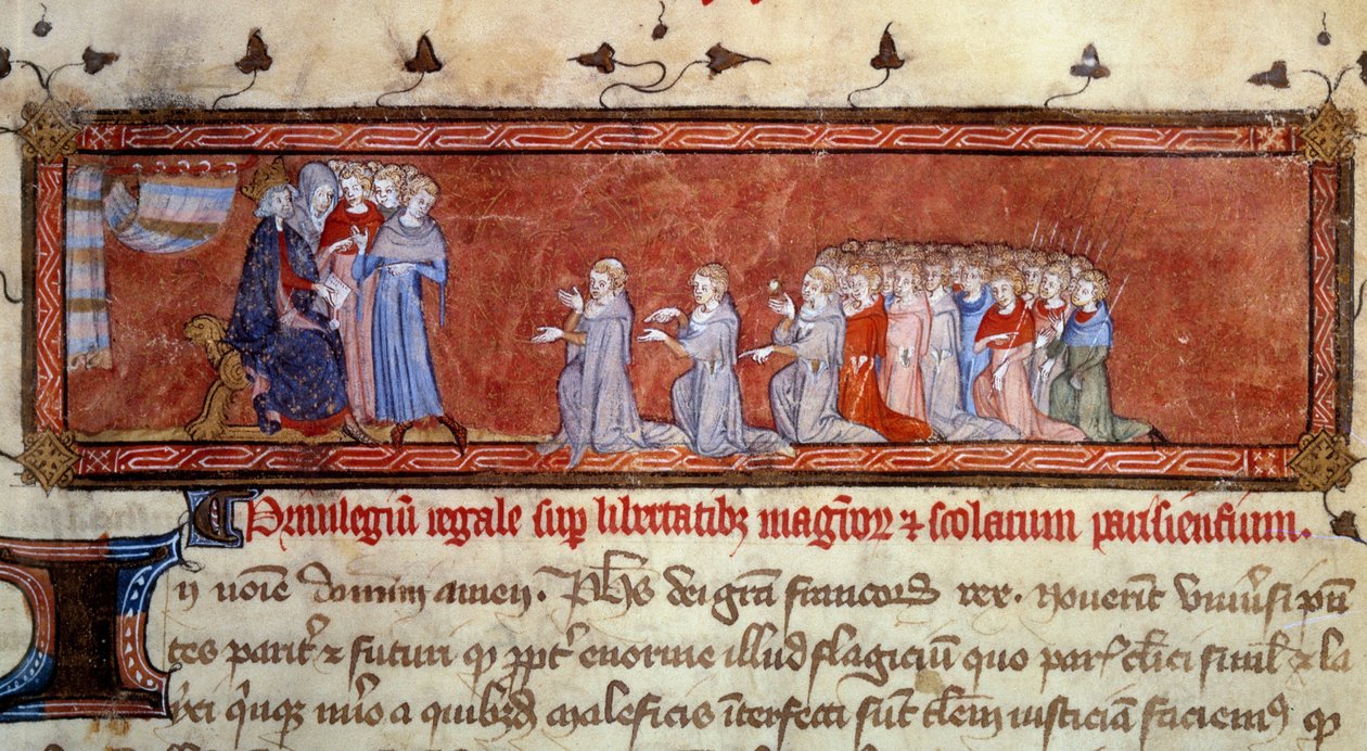 Philippe Auguste (1165 - 1223) overrakte det første privilegiet av Unknown artist