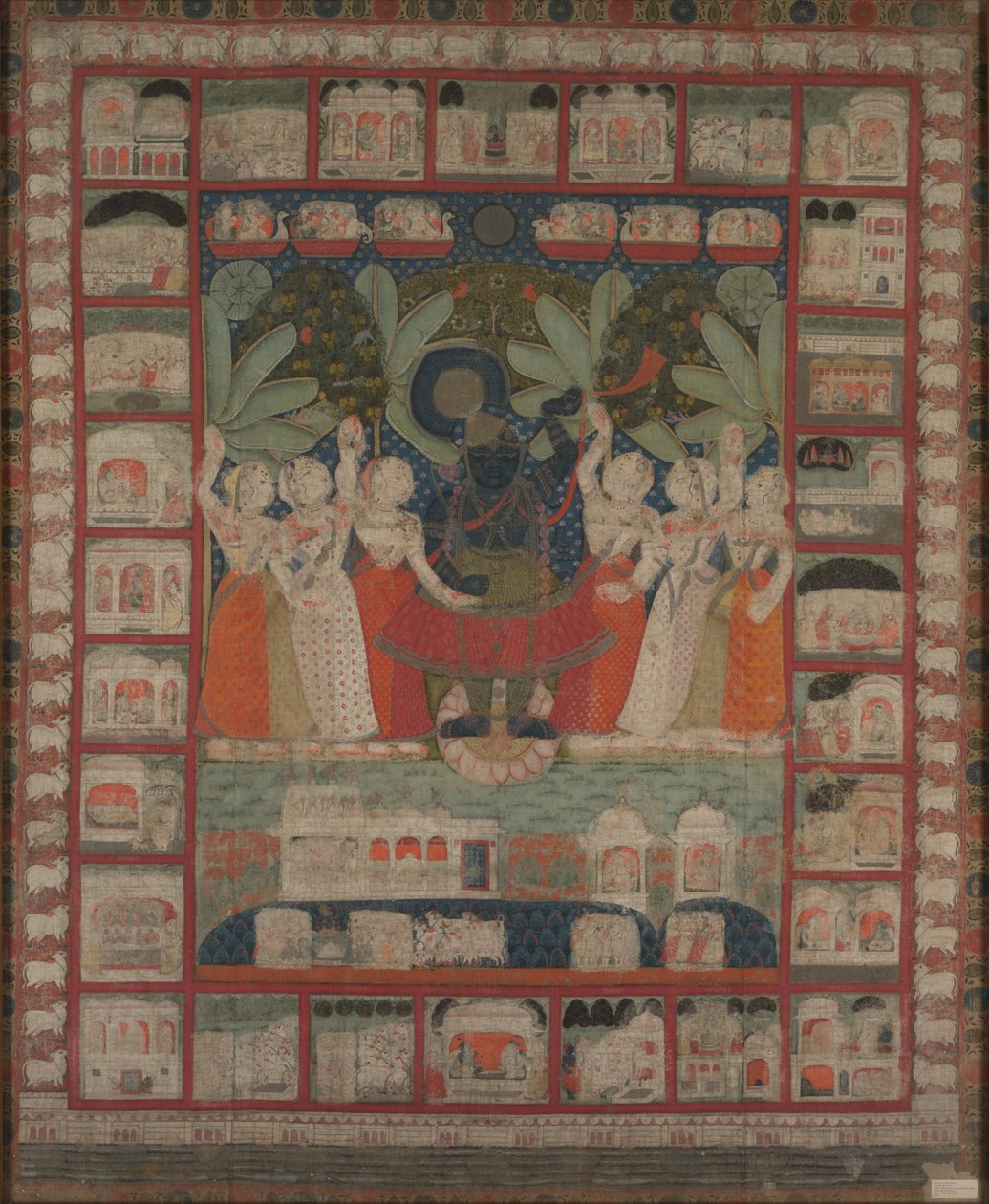 Pichwai fra Shri Nathji av Unknown artist