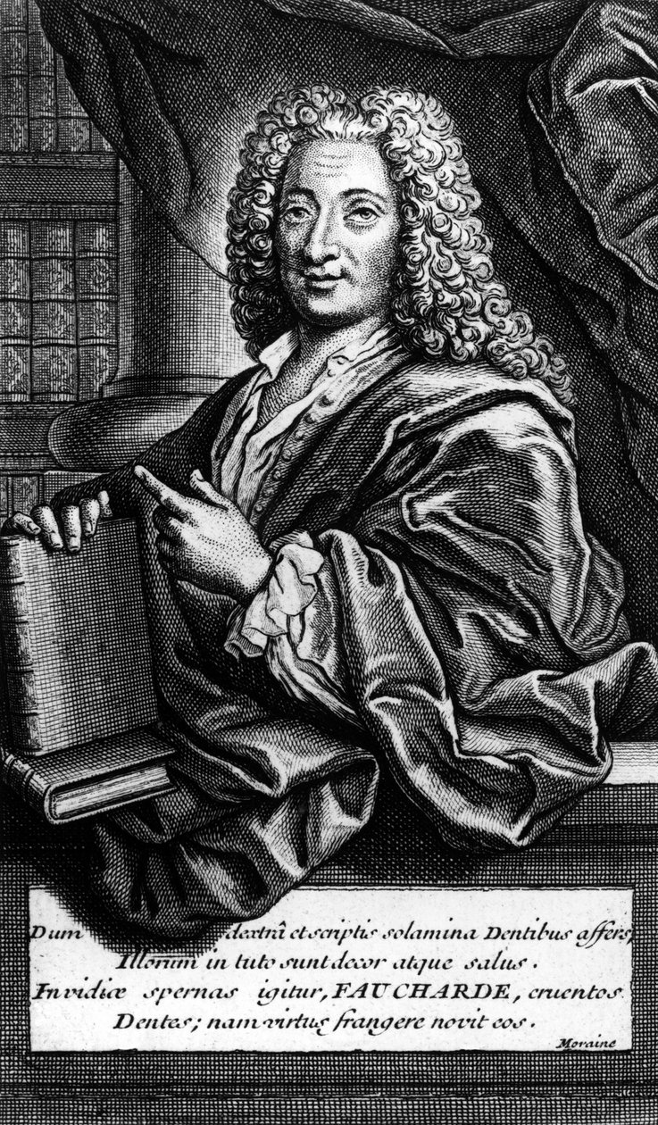 Pierre FAUCHARD (1678-1761) fransk kirurg og tannlege. av Unknown artist