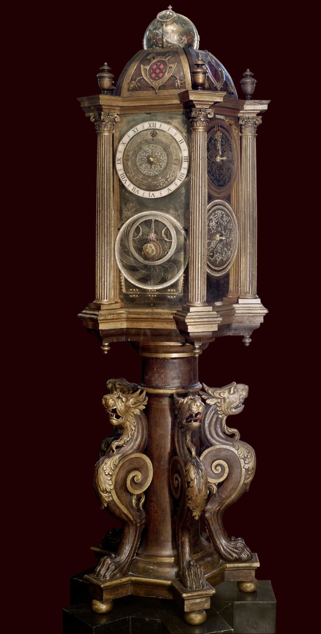 Planetklokke (astronomisk maskin). Det 16. århundre. Musee Guimet. av Unknown artist