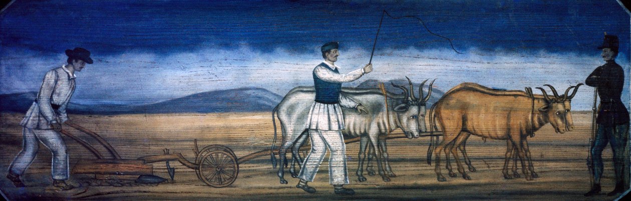 Pløying, av ukjent kunstner av Unknown artist