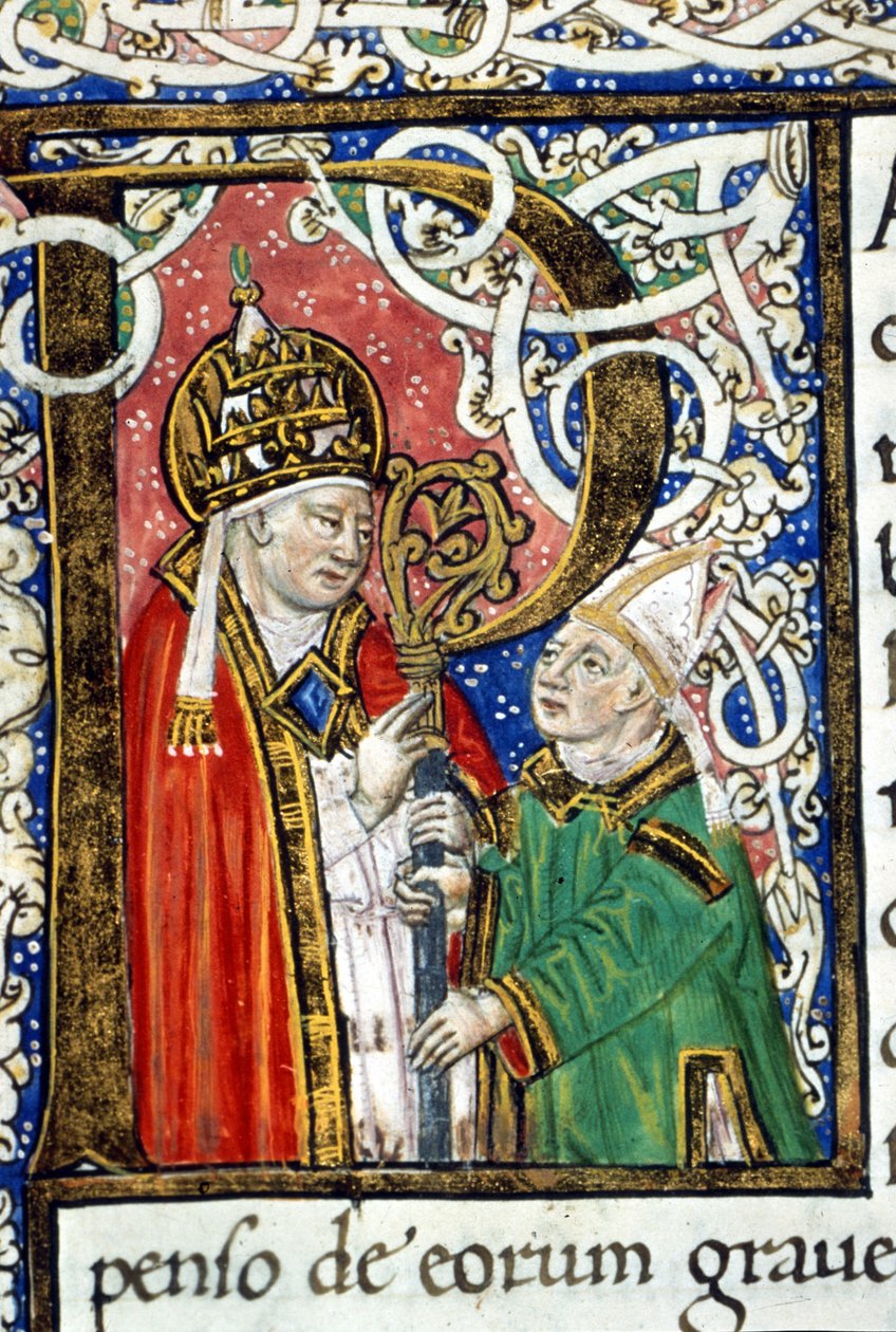 Pave Saint Gregory I den store (540 - 604). av Unknown artist