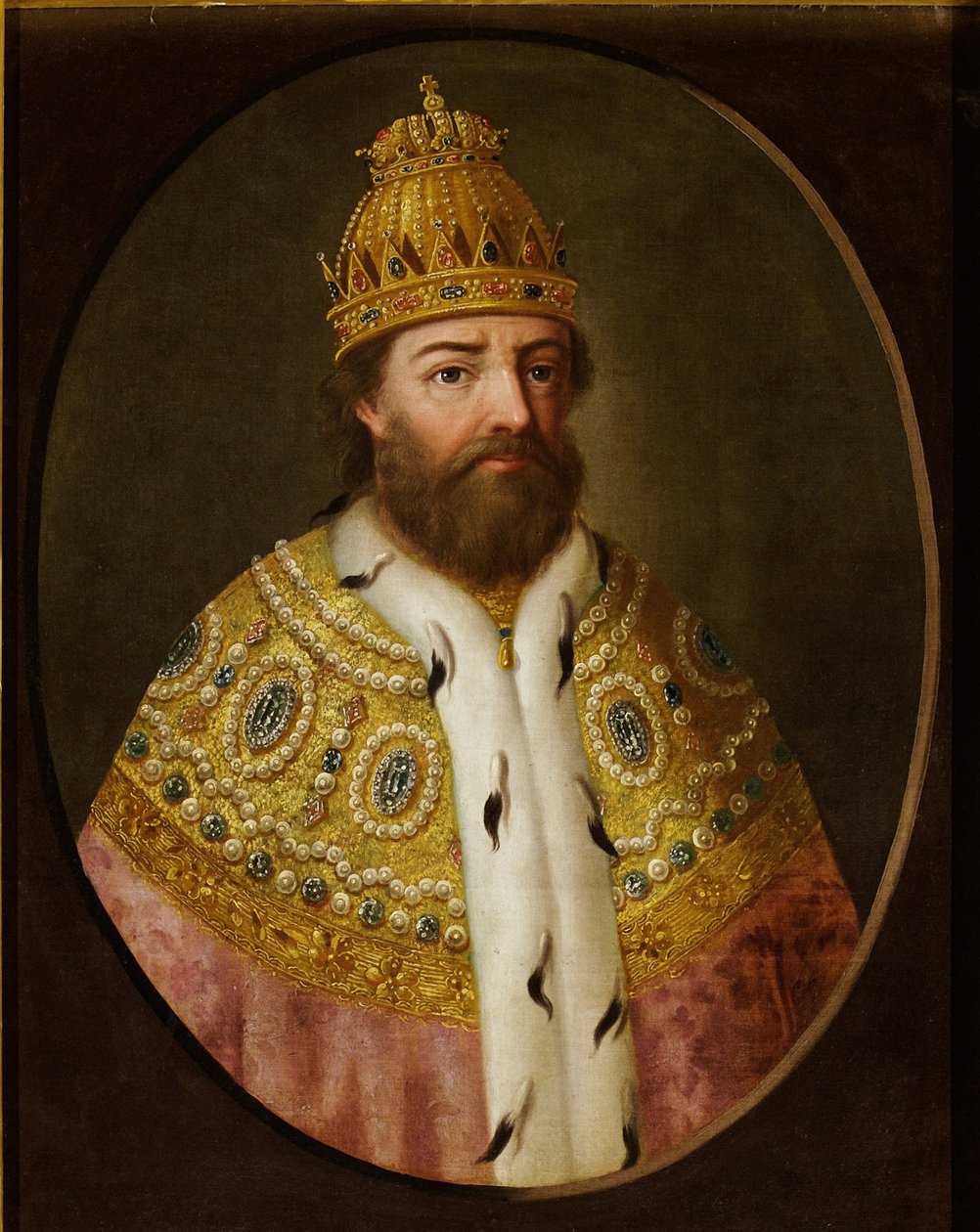 ""Portrait de Boris Godunov (Godounov) (vers 1551-1605), tsar de Russie"" Olje på lerret Tidlig på 1700-tallet. Museum: Statens historiske museum, Moskva av Unknown artist