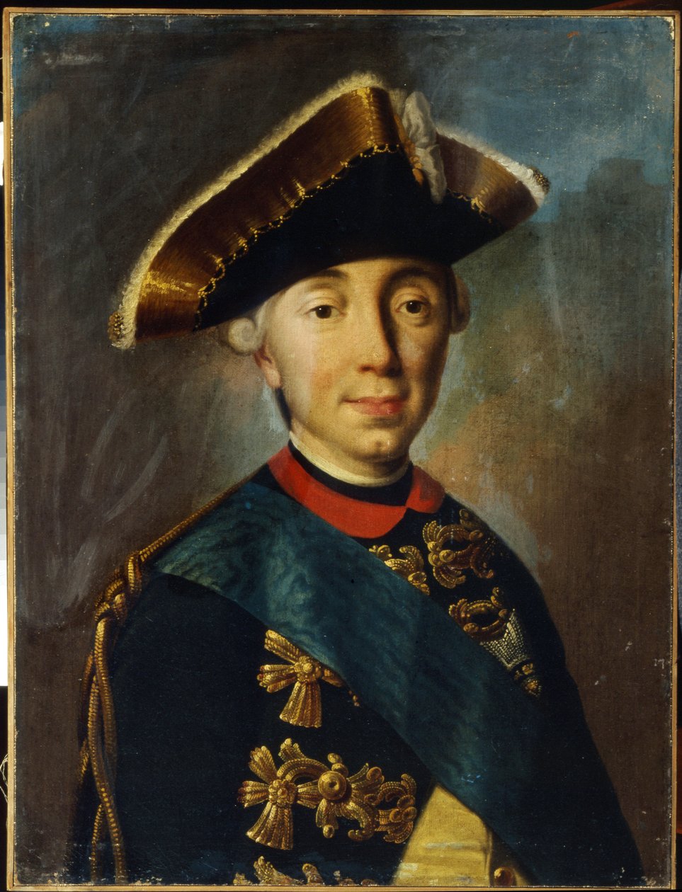 Portrett av tsaren Peter III av Russland (1728-1762) (Portrett av tsaren Peter II av Russland). Peter II Fiodorovitch, eller også Charles Peter Ulrich, hertug av Holstein Gottorp, første hersker over Holstein Gottorp-grenen, som senere tok på seg navnet Ro av Unknown artist