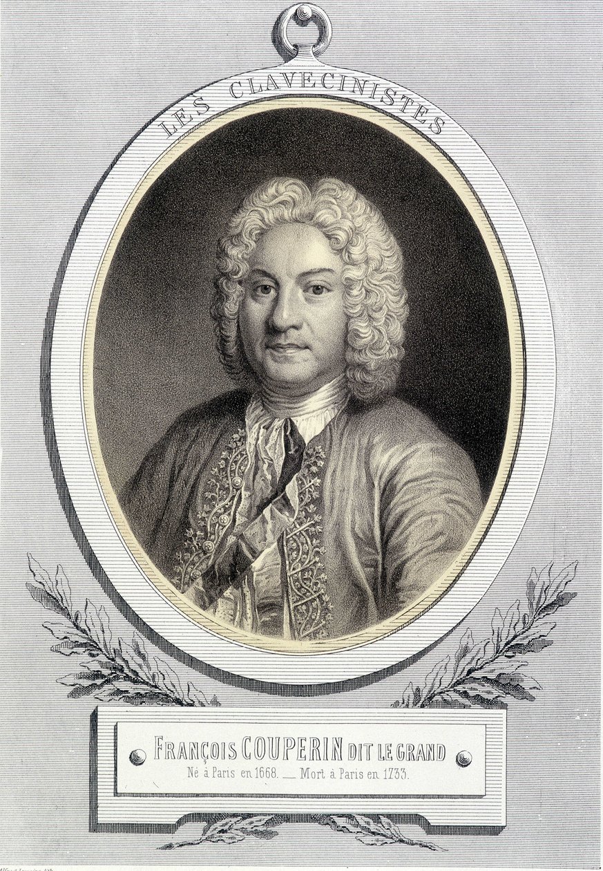 Portrett i medaljong av François Couperin dit Le Grand, n.d. 19. s. av Unknown artist