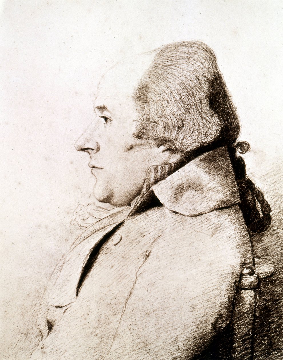Portrett av admiral William Bligh (1754 - 1817), navigatør og oppdagelsesreisende, oppdaget han Bounty-øyene. av Unknown artist