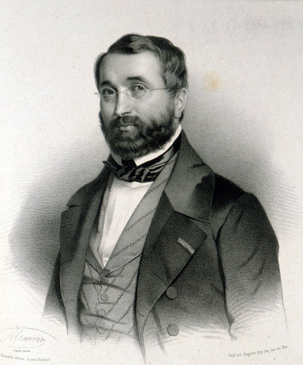 Portrett av Adolphe Adam (1803 - 1856), fransk komponist. av Unknown artist