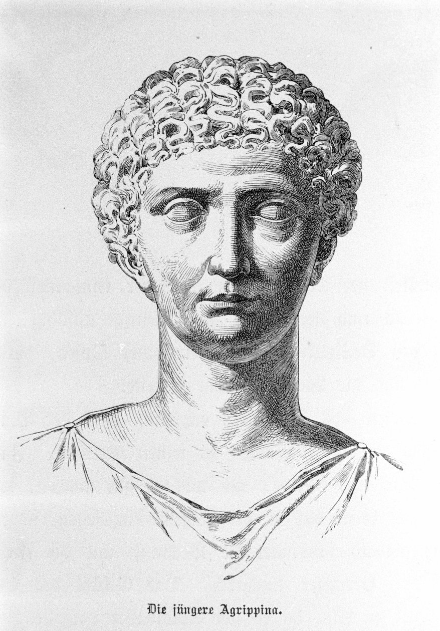Portrett av Agripine den unge (16 - 59). av Unknown artist