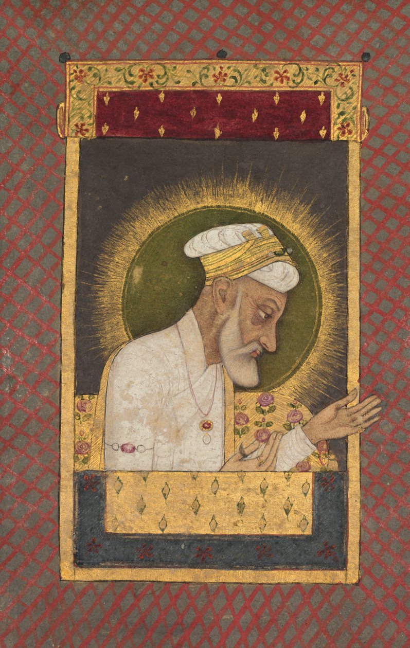 Portrett av Alamgir (r. 1658-1707) av Unknown artist