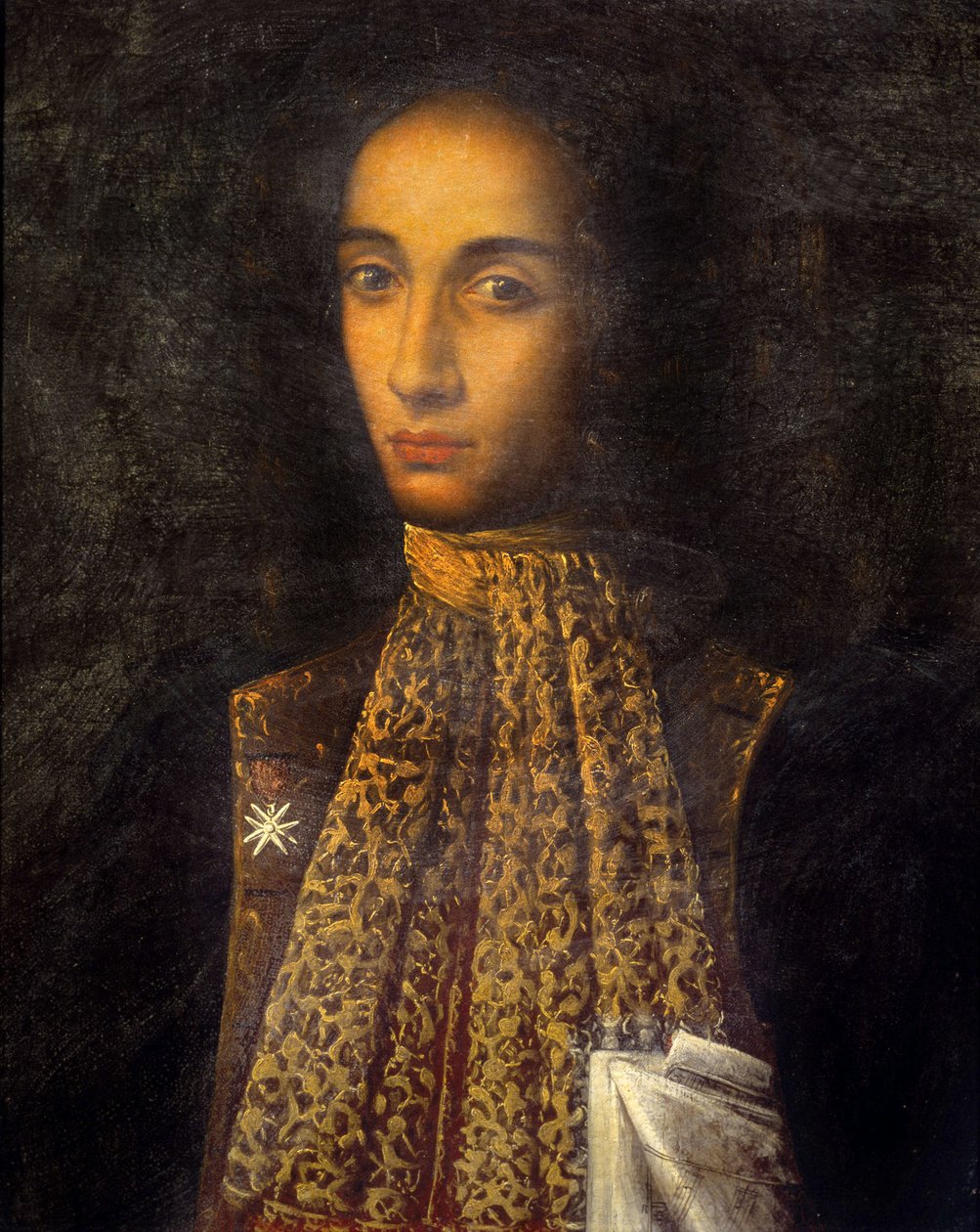 Portrett av Alessandro Scarlatti (1660-1725) italiensk komponist. av Unknown artist